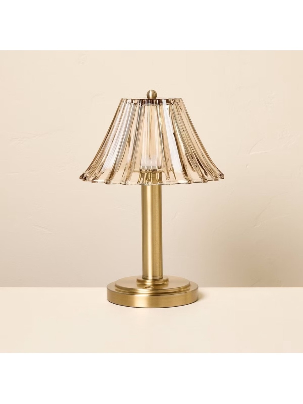 Hearth & Hand Gold Glass Pleated Table Lamp